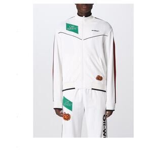 OFF-WHITE MENS MULTI LOGO TRACK JACKET SWEATSHIRT LARGE